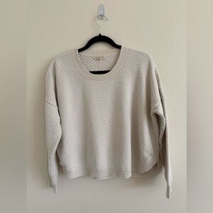 Tradlands Jude Womens Sweater Birch Cream Medium M Cotton Made in Peru VGUC